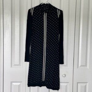 Beate Heymann Street Couture dress black/white long sleeve dress. Size 6